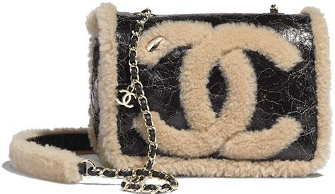 chanel crumpled shearling bag|chanel shoulder bag 2020.